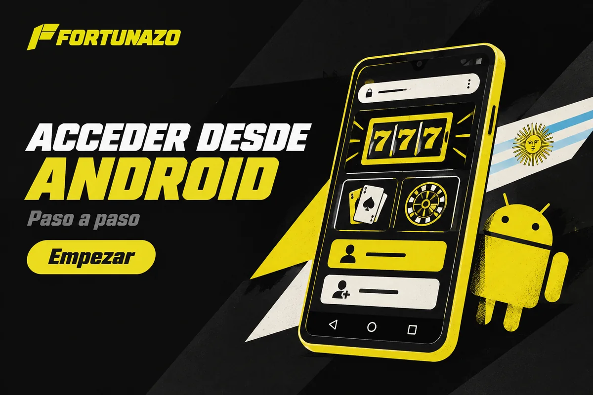 Celular Android con opciones simuladas para iniciar sesión