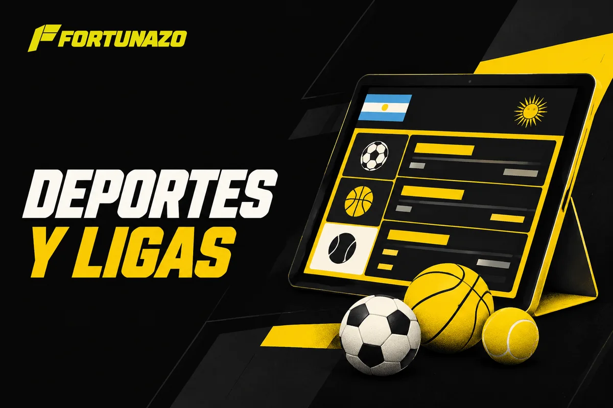 Tablet con ligas y eventos de varios deportes