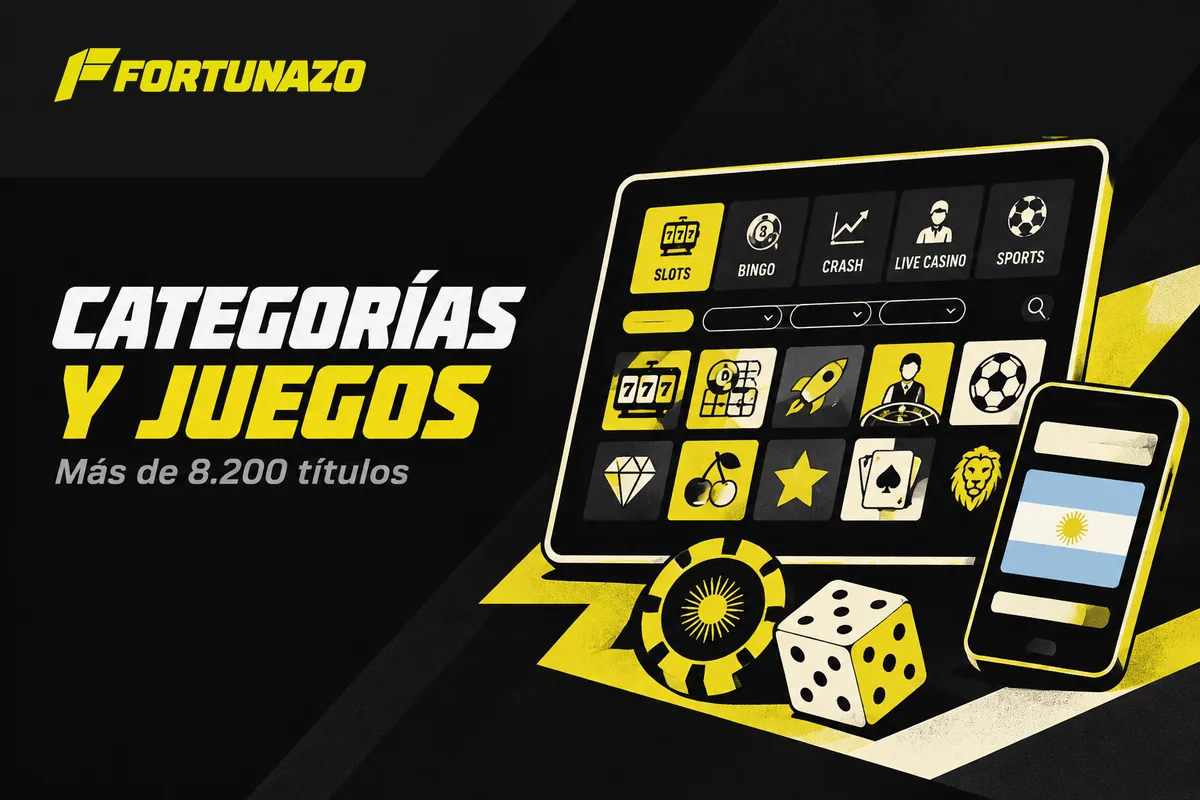 Catálogo 3D con categorías y juegos destacados