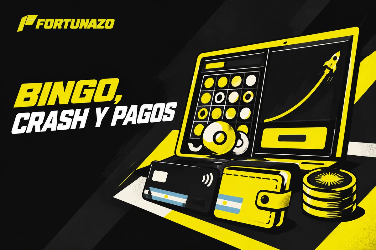 Bingo y juego crash mostrados en pantallas separadas