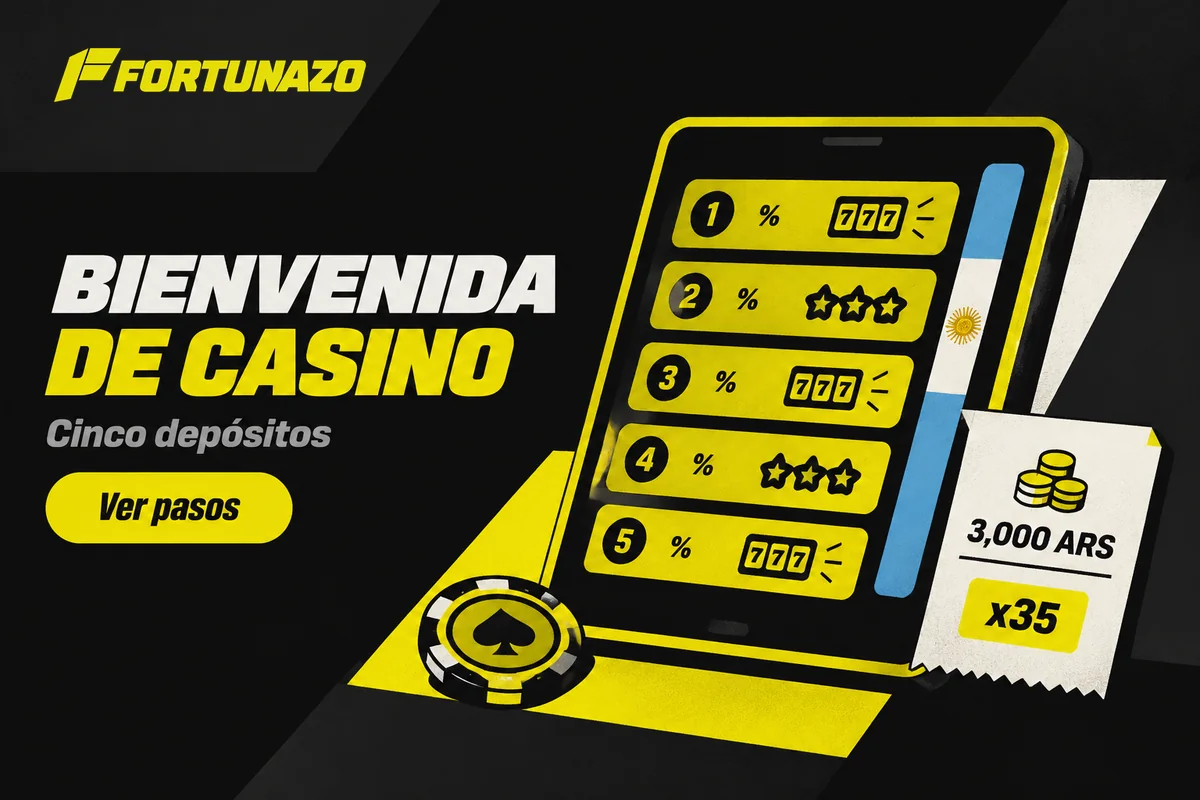 Tablet con cinco etapas de bonos y giros gratis