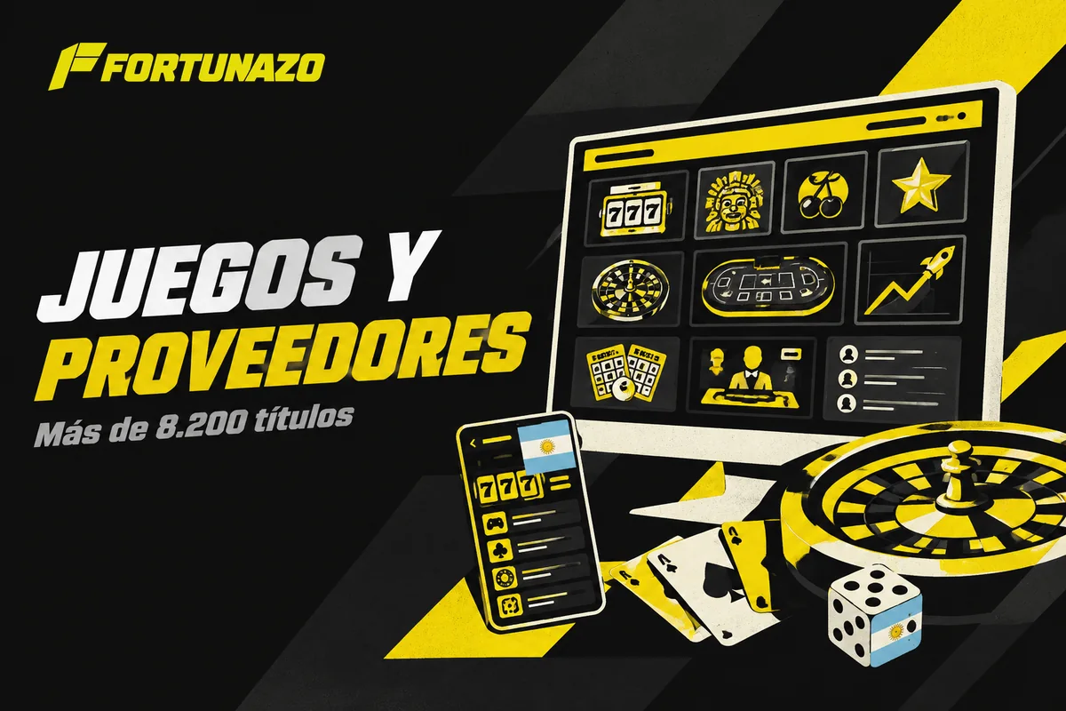 Catálogo con tragamonedas, mesas, crash y bingo