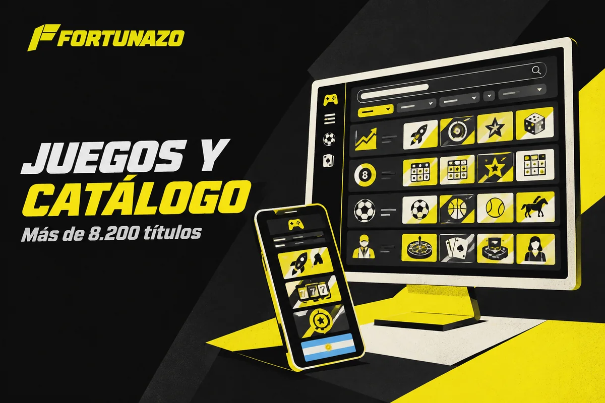 Catálogo digital con juegos, filtros y mesas en vivo