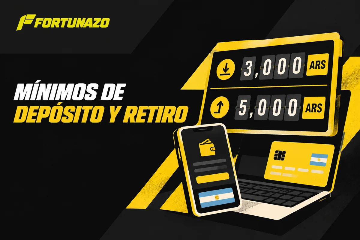 Display con los mínimos para depositar y retirar
