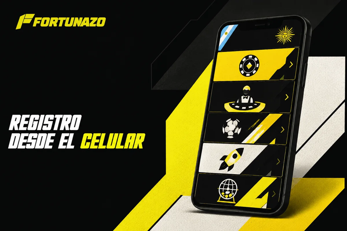 Celular con opciones de juego y apuestas disponibles
